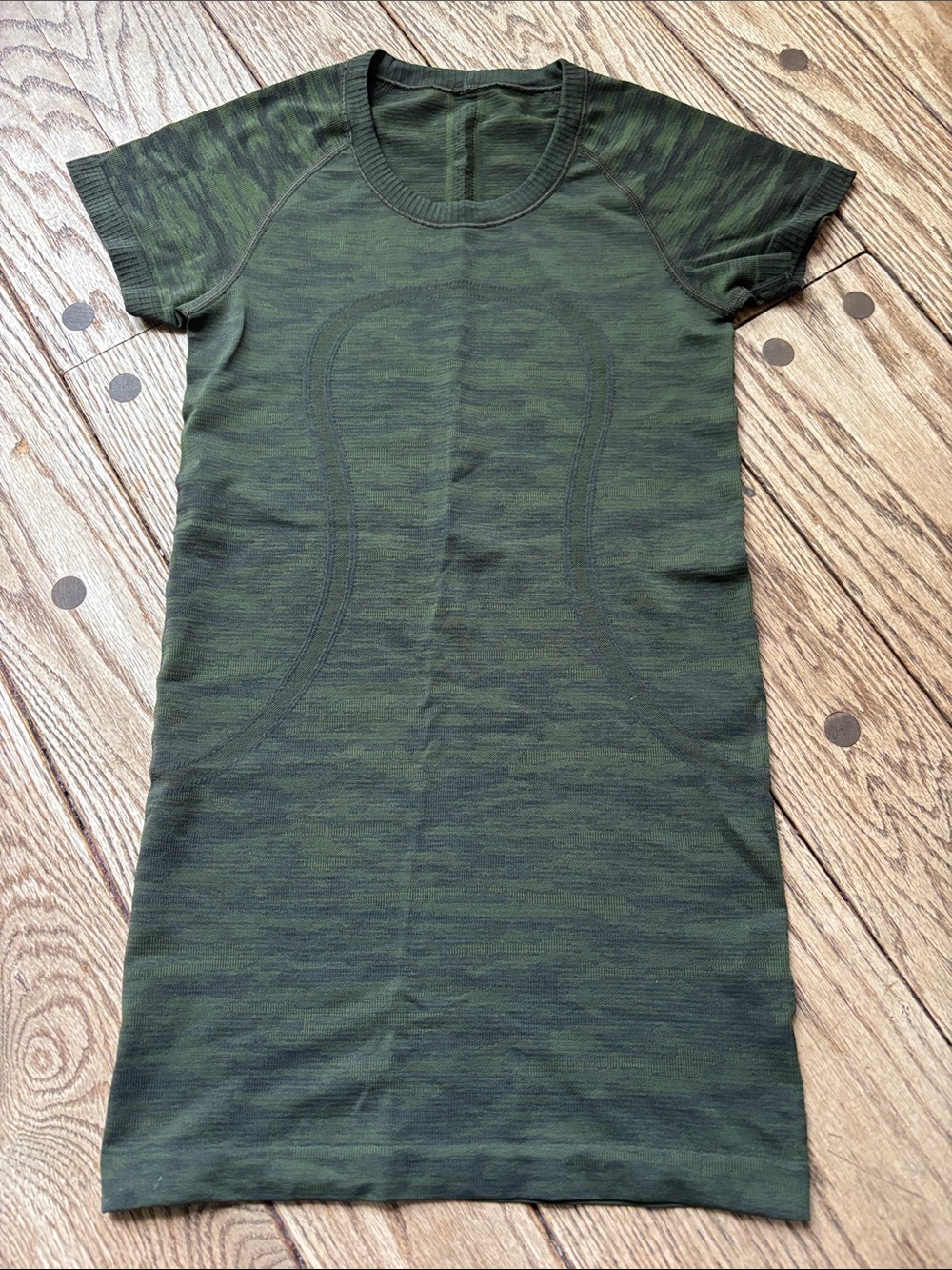 lululemon athletica Olive Green Short Sleeve shirt